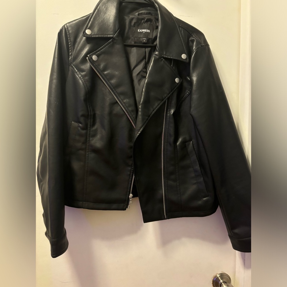 Faux Leather Moto Jacket